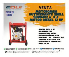 Venta de Motobomba Autocebante Shell SHW6012 6" X 6" Motor Diésel 12 HP.