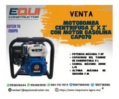 Venta de Motobomba Centrifuga 2" x 2" con Motor Gasolina CAP070.