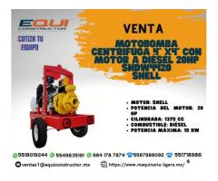 Venta de Motobomba Centrifuga 4" x 4" con Motor a Diésel 20HP SHDW4420 Shell.