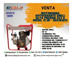 Venta de Motobomba Autocebante Shell Alta Presión 3x3 a Diésel 12 HP-SHXW3012.