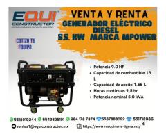 GENERADOR ELECTRICO DIESEL 5.5 KW MARCA M POWER