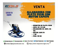 Venta de Allanadora con Plato 92cm con Motor CAPO70.