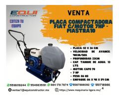 Venta de Placa Compactadora Fiat C/Motor 7HP-PIASTRA10.