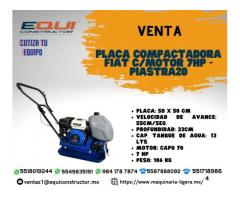 Venta de Placa Compactadora Fiat C/Motor 7HP-PIASTRA20.