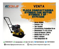 Venta de Placa Compactadora HYUNDAI con Motor HYUNDAI 7 HP-HYPC1250.