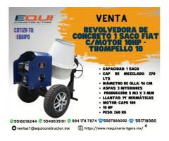 Venta de Revolvedora de Concreto 1 Saco Fiat C/Motor 10 HP-TROMPELLO 10.