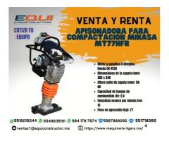 Venta-Renta "Apisonadora para Compactación Mikasa MT77HFR".