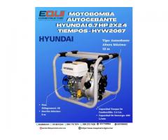 MOTOBOMBA AUTOCEBANTE HYUNDAI 6.7 HP 2X24 //TIEMPOS.