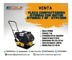 Venta de Placa Compactadora Hyundai con Motor Hyundai 7 HP - HYPC1500.