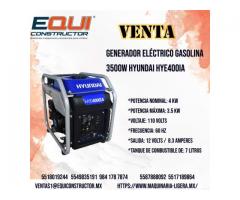 Venta de Generador Eléctrico Gasolina 3500W Hyundai HYE400IA.