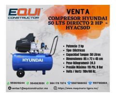 COMPRESOR HYUNDAI 50 LITROS DIRECTO-2HP-HYAC50D