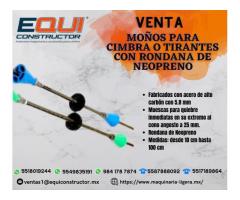 Venta de Moños para Cimbra o Tirantes con Rondana de Neopreno.