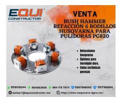 Venta de Bush Hammer Refacción 6 Rodillos Husqvarna para Pulidoras PG820.