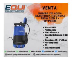 Venta de Bomba de Agua Eléctrica Hyundai 750W 3 en 1 - HYPER31.