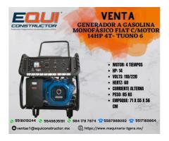 Venta de Generador a Gasolina Monofásico Fiat C/Motor 14HP 4T-TUONO 6.