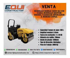 Venta de Rodillo Doble 3059 kg en Cada Rodillo Motor Diésel Yanmar Operador a Bordo CIPSA.