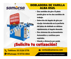 Samacsa Dobladora de Varilla, maquinaria marca Alba D52L