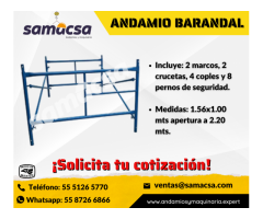 Estructura de Andamio modelo Barandal 1m de alto
