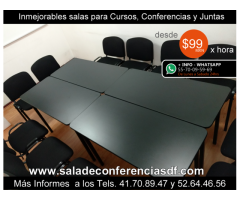 Renta de Salas para conferencias desde $99 pesos Col. Condesa