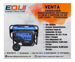 Venta Generador Profesional Hyundai 11.5 Kw en Sinaloa