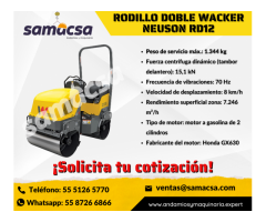 Rodillo equipo compactador doble modelo Wacker