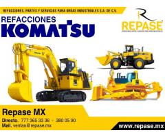 VENTA DE REFACCIONES KOMATSU PARA MAQUINARIA PESADA