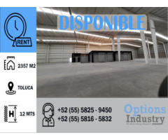 Bodega industrial disponible para renta en Toluca