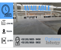 New opportunity to rent an industrial warehouse in Toluca