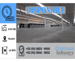 Bodega industrial en renta en zona industrial Toluca