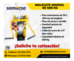 Malacate para andamio colgante. equipos con 50 y 100m de cable