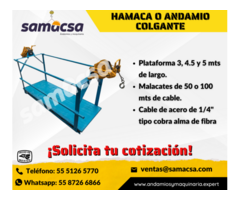 Hamacas de trabajo, con malacate manual