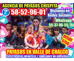 DIVERSION SHOW SORPRESAS PAYASOS EN VALLE DE CHALCO