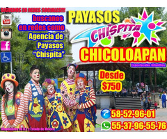 PAYASOS DIVERSION SHOW REGALOS EN CHICOLOAPAN