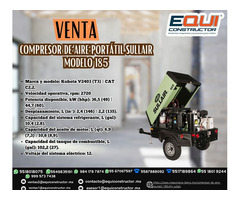 Compresor de aire portátil sullair modelo 185