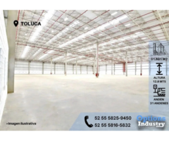 Disponibilidad de nave industrial en alquiler en Toluca