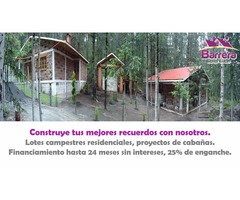 Lotes campestres residenciales, construye la cabaña de tus sueños. Financiamiento