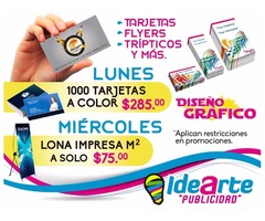 Idearte Publicidad (Lonas, Impresión, Viniles, Tarjetas De Presentación, Invitaciones...Etc.)