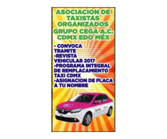 Gestoria vehicular CEGA taxis CDMX y particulares