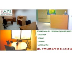 Rento oficina 10 m2  con ventana en Roma Norte