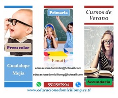 Cursos de verano preescolar, primaria y secundaria (regularización)