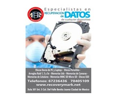 Laboratorio de recuperación de datos informáticos en discos duros.