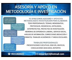 TESIS TESINAS PROYECTOS DE INVESTIGACIÓN CORRECCIONES ASESORÍA METODOLOGÍA TITULATE