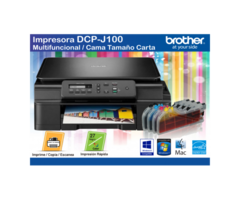 Impresora Multifuncional Dcp-j100 Brother + sistema de tinta continuo