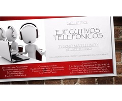 SOLICITO EJECUTIVOS TELEFÓNICOS TURNO MATUTINO Y VESPERTINO