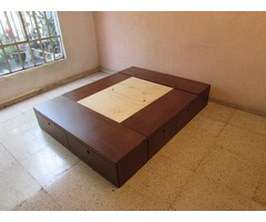 BASE PARA CAMA CON CAJONES 100% MADERA GARANTÍA DE POR VIDA